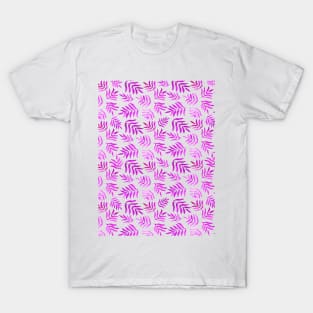 Watercolor branches pattern - magenta T-Shirt